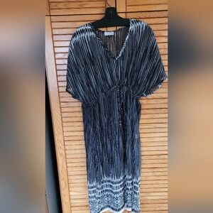 Beach Wear, Black and White Striped Dress- NEW